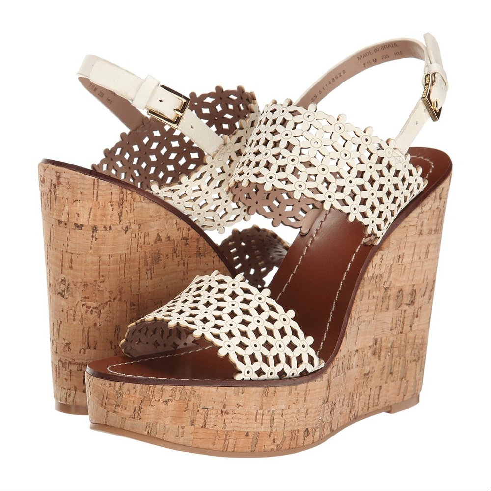 Tory Burch Daisy Perforated Wedges